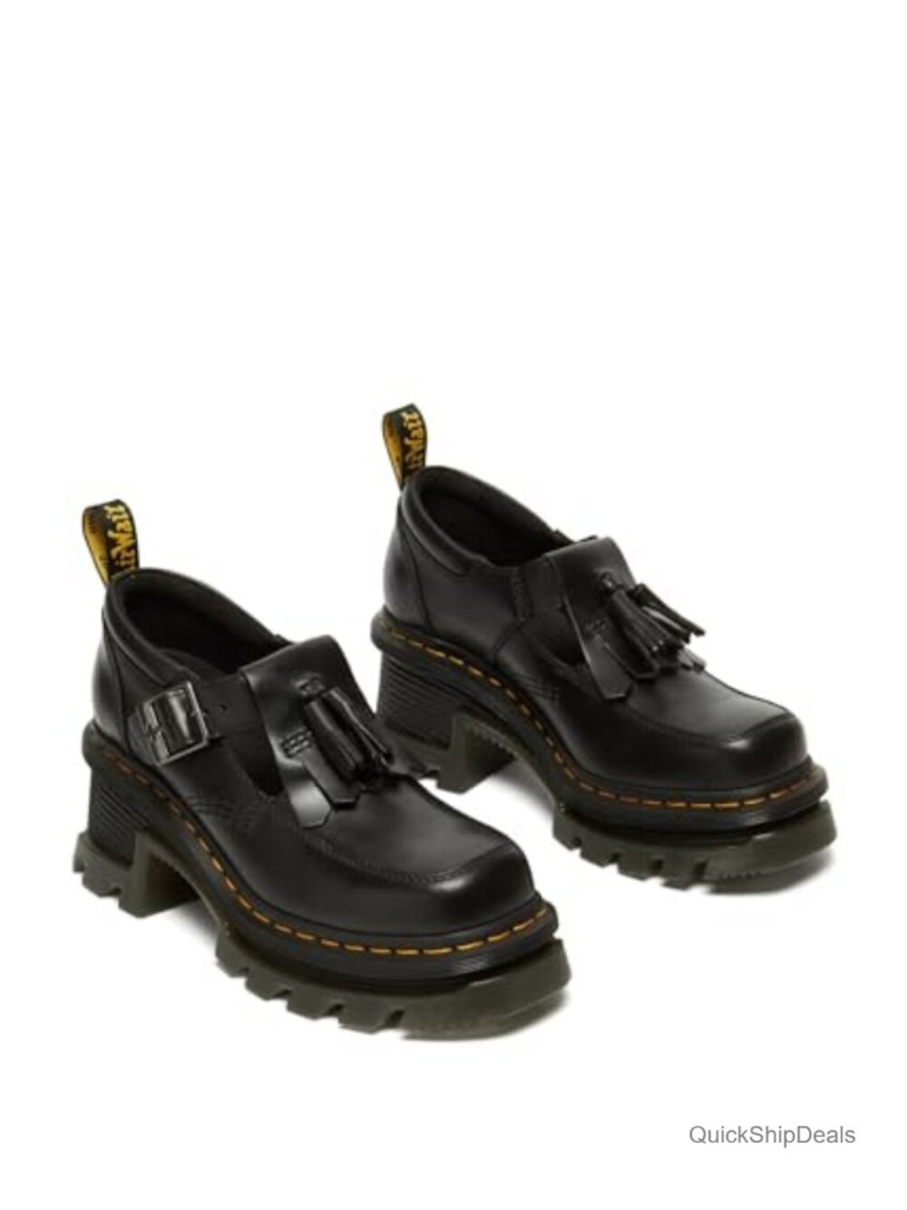 Dr. Martens Corran Leather Mary Jane Pump Block Heel Non-Slip Work Shoes